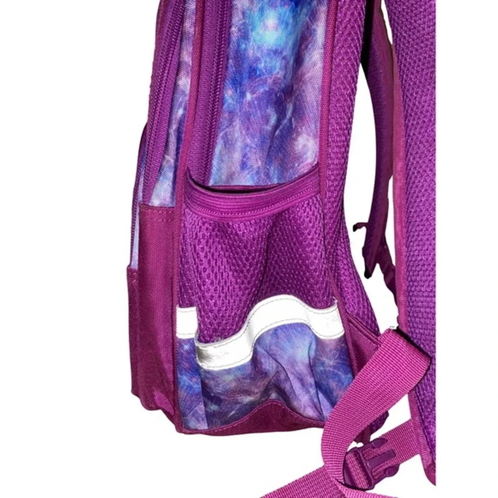 Cusangels‎ Girls Backpack Butterfly Galaxy Purple Pink Padded Reflective
